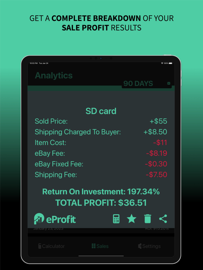 eProfit eBay Profit Calculator