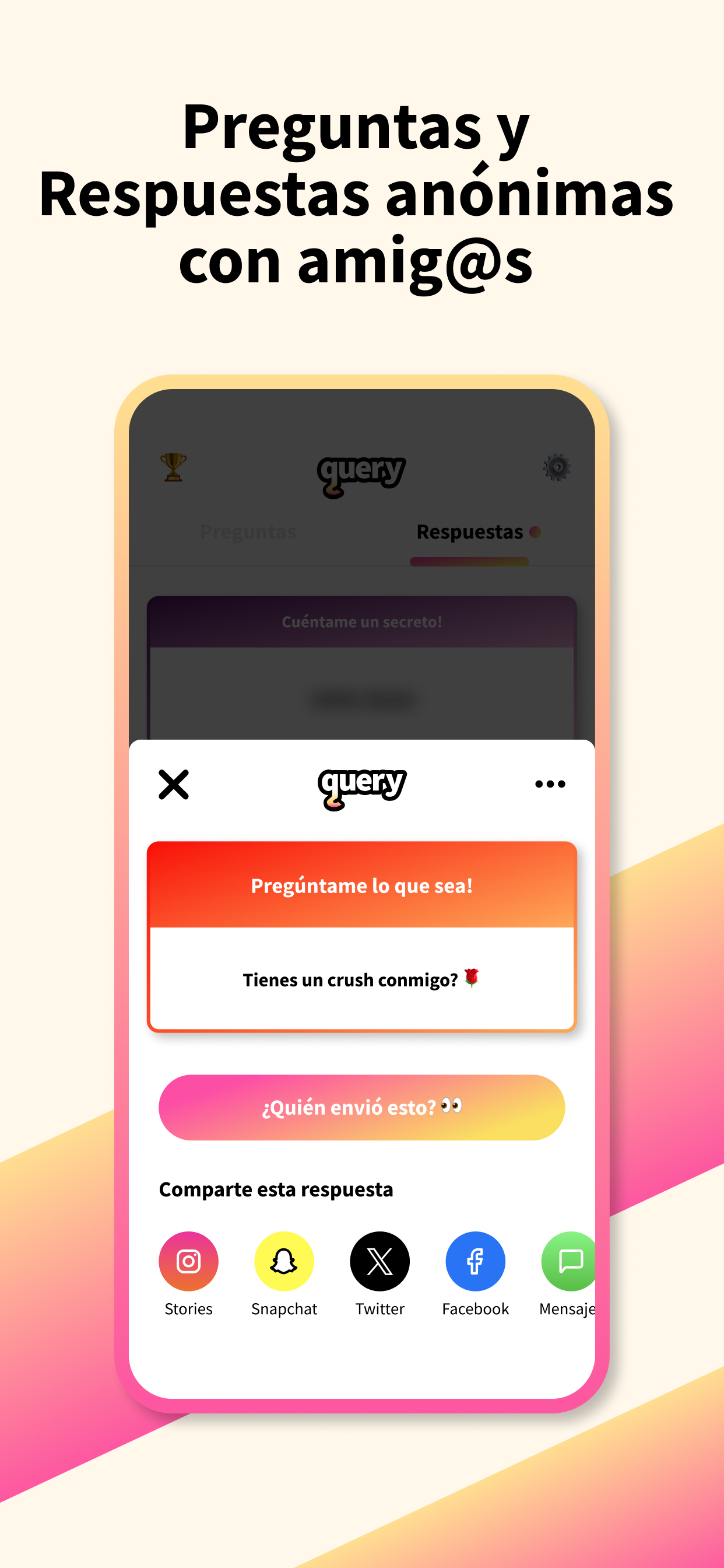 query • La App de Q&A Anónimas