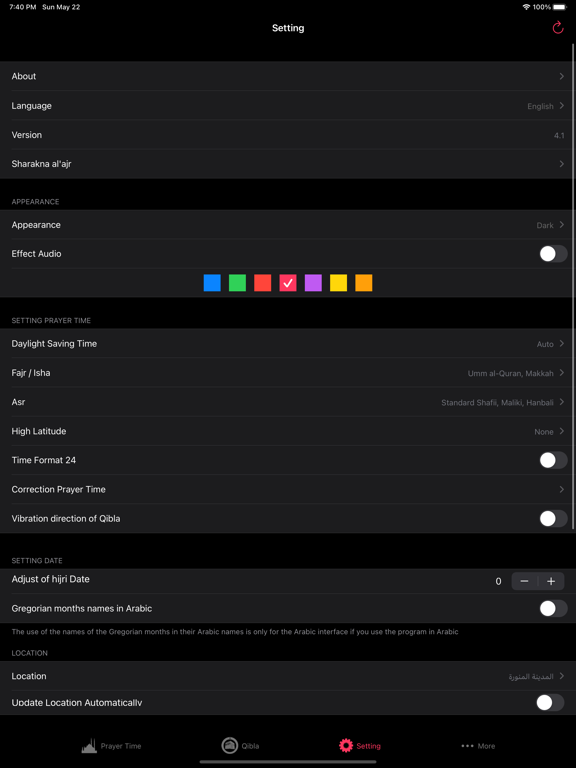 Screenshot #5 pour Prayer Time Pro(مواقيت الصلاة)