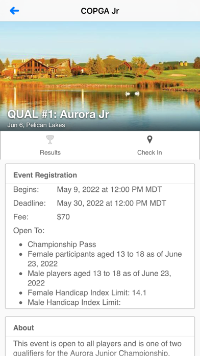 Colorado PGA Junior Golf Screenshot