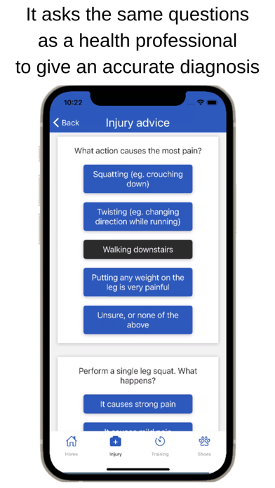 Injury diagnosis & recovery Screenshot