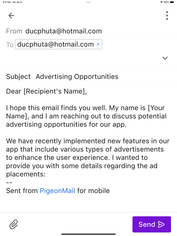 PigeonMail For OutlookHotmail