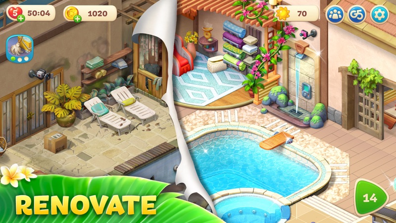 Hawaii Match-3 Mania: Mansion screenshot 3