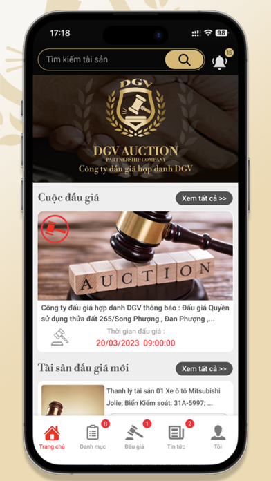 DGV Auction Screenshot