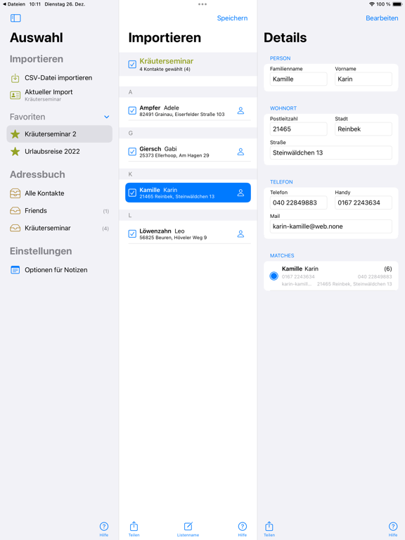 Screenshot #4 pour CSV2Contacts