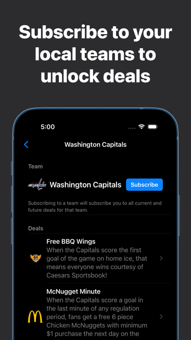 Hometown Deals: Fan Food Deals Screenshot