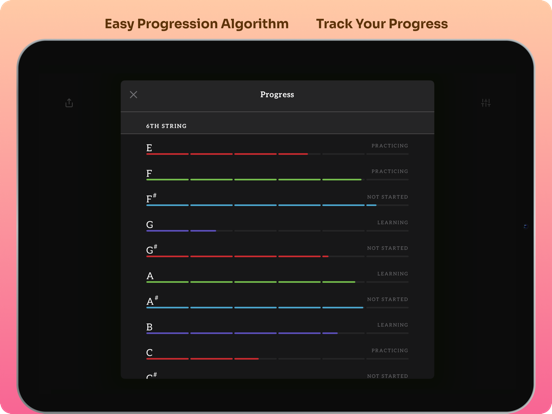 Fret Pro Guitar Notes Trainer iPad screenshot 4 - Education app