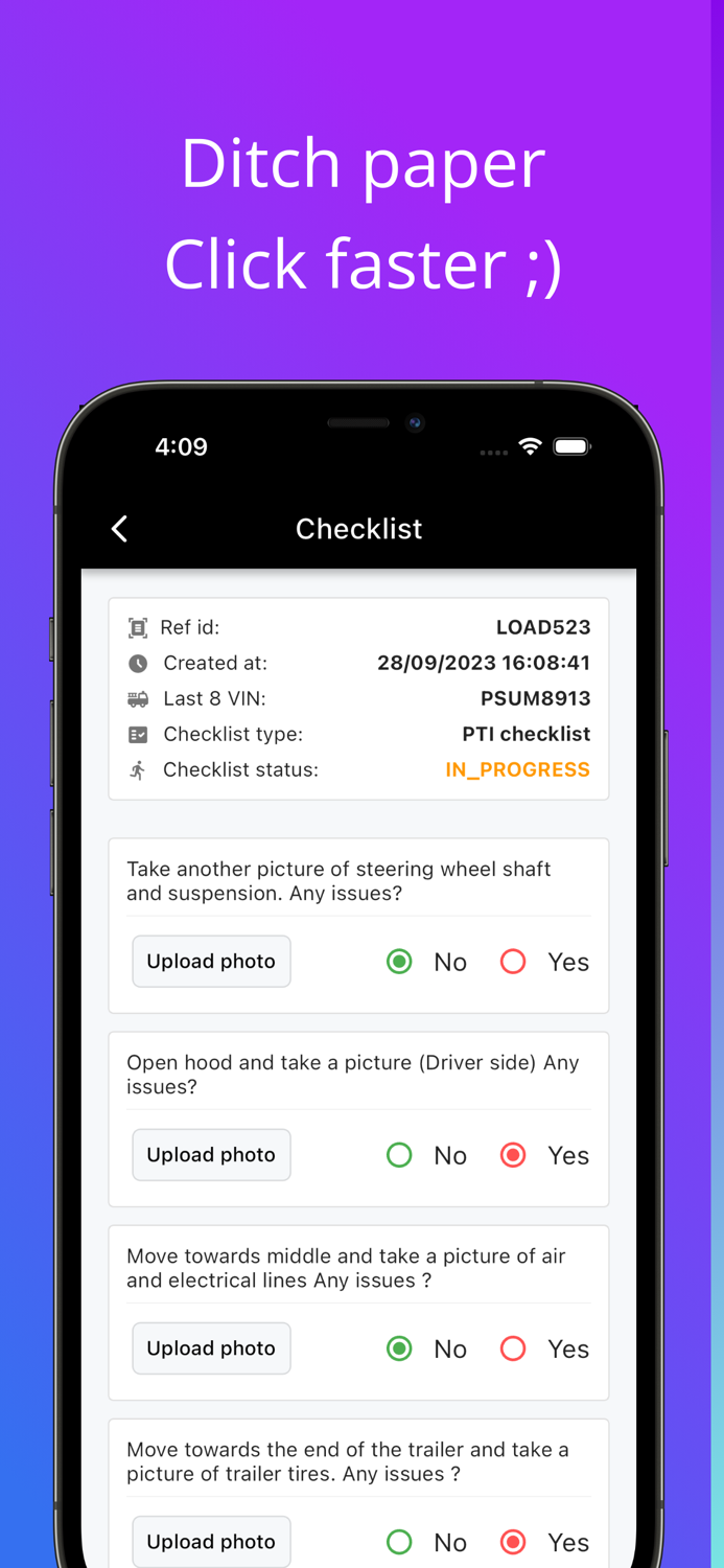 RaiseDash PTI and DVIR
