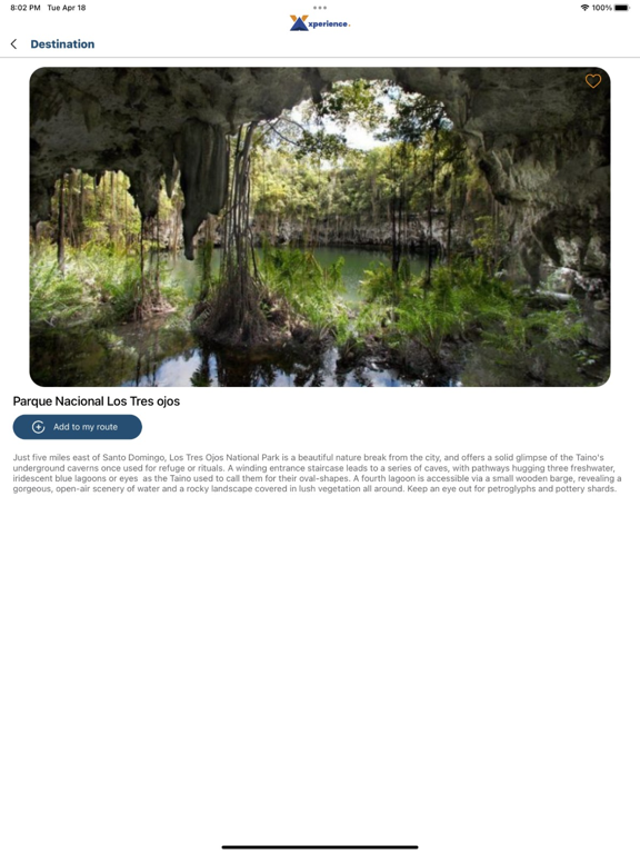 Xperience DR iPad screenshot 4 - Travel app