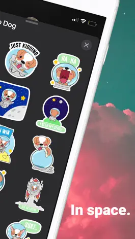 Game screenshot Astronaut Dog Stickers apk
