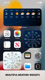 weather clock widget iphone screenshot 2