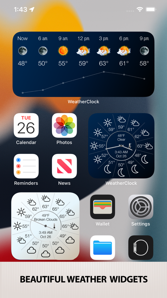 #2. Weather Clock Widget (iOS) 由: Elecont LLC