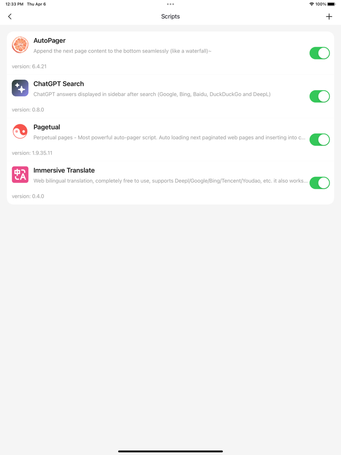 Addons - Scripts and Adblock