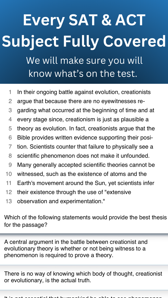 SAT  ACT  ACCUPLACER Prep