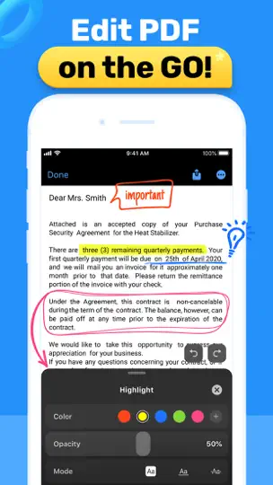 PDF Hero - PDF Editor & Reader iPhone Screenshot 1