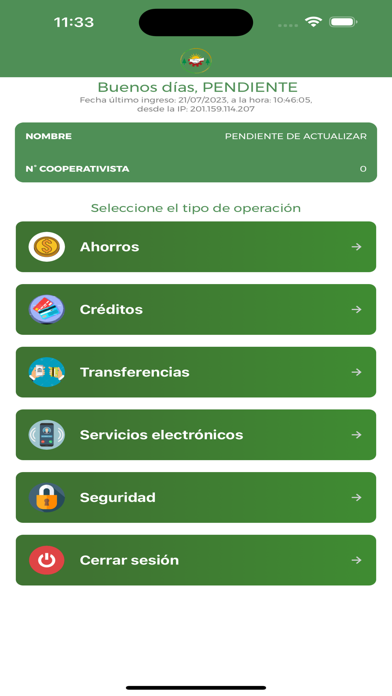 COMISAL Móvil Screenshot