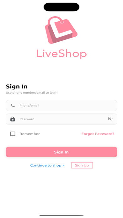 LiveShop Screenshot