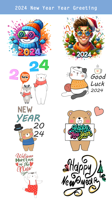 2024 Happy New Year Stickerのおすすめ画像1