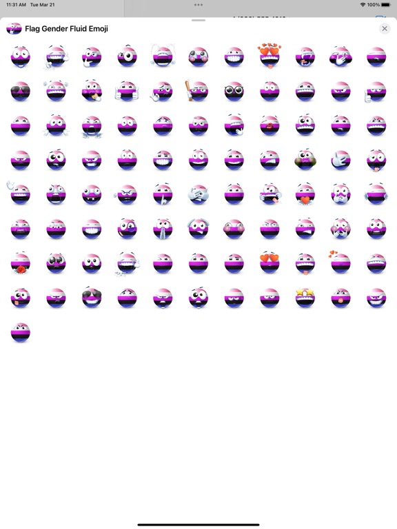 Screenshot #4 pour Genderfluid Flag Emoji