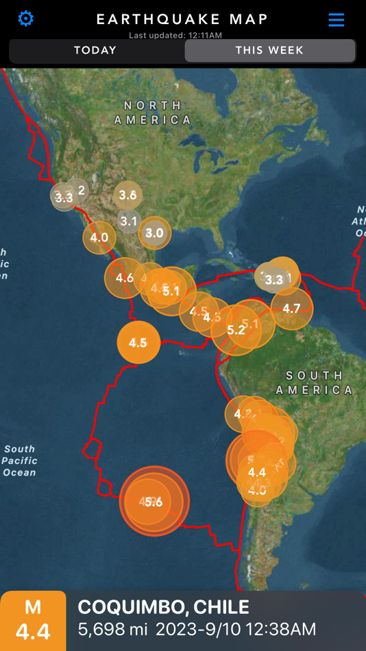 #2. Earthquakes: Earthquake Map (iOS) 由: Yet to be Named Enterprise