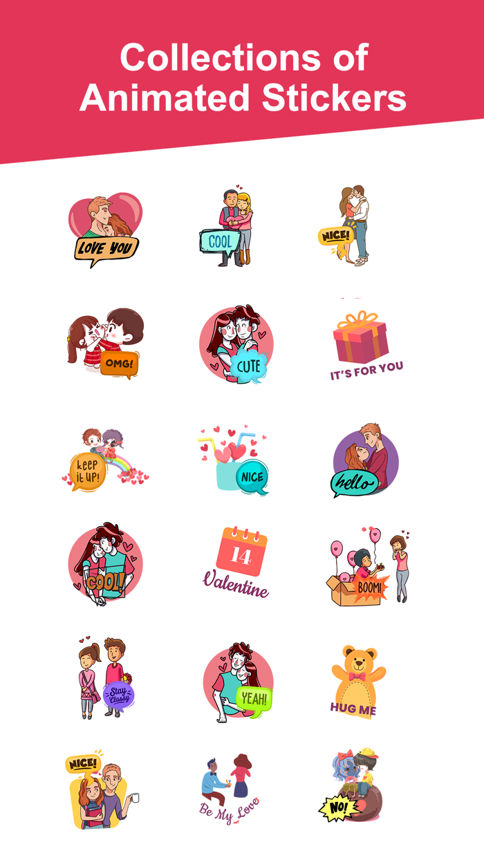 Animated Couple Love Stickers