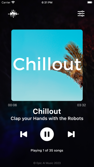 Epic AI Music Screenshot