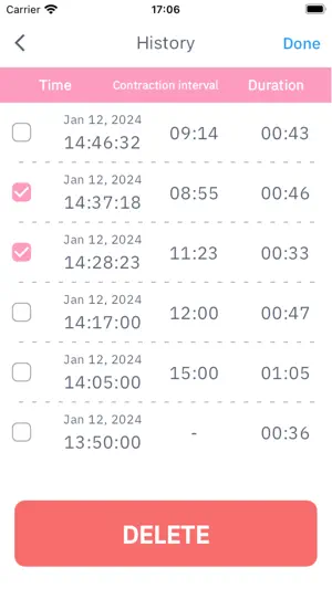 Contraction Timer - Labor Log screenshot 4