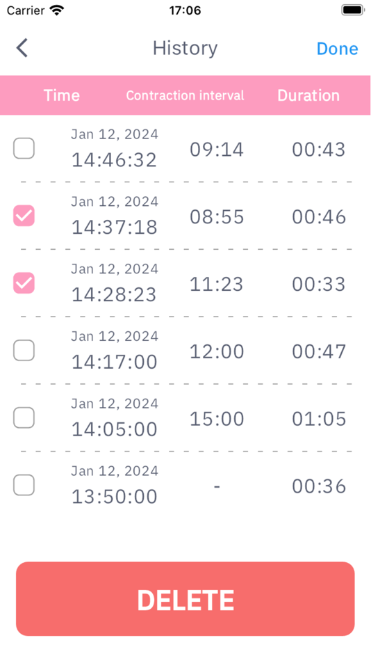 #4. Contraction Timer - Labor Log (iOS) 由: NAOYA ONO