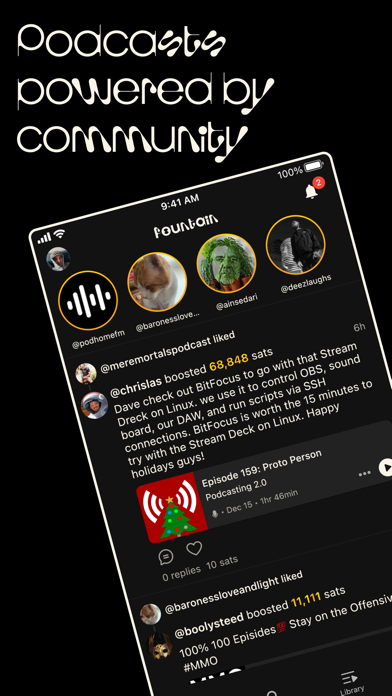 Screenshot #1 pour Fountain: Podcast Player