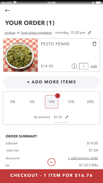 LOVE PIZZA COMPANY Screenshot