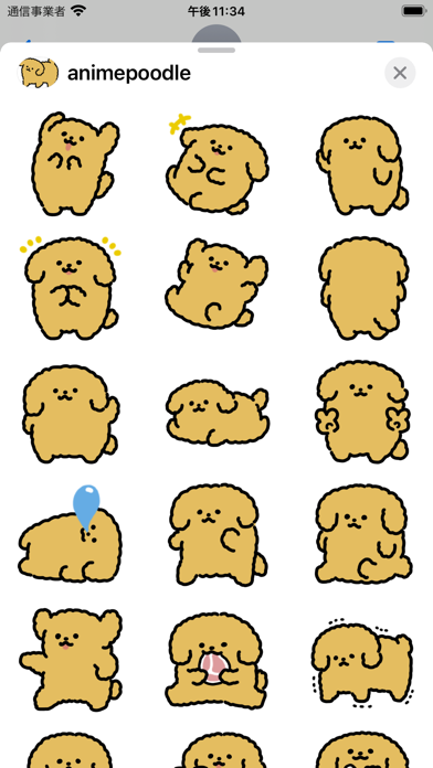 Screenshot #1 pour animated poodle sticker