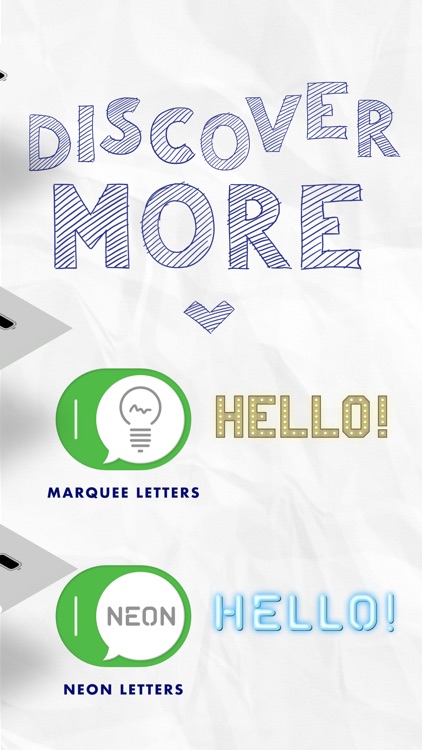 Doodle Letters Hatched Sticker screenshot-3