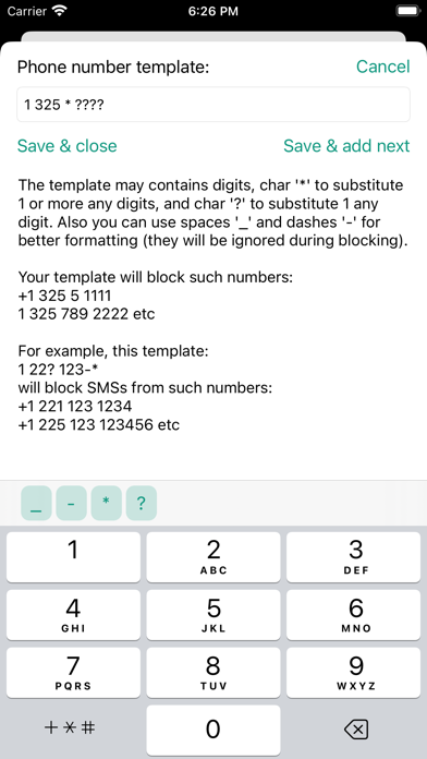 WideProtect SMS Blocker screenshot 2