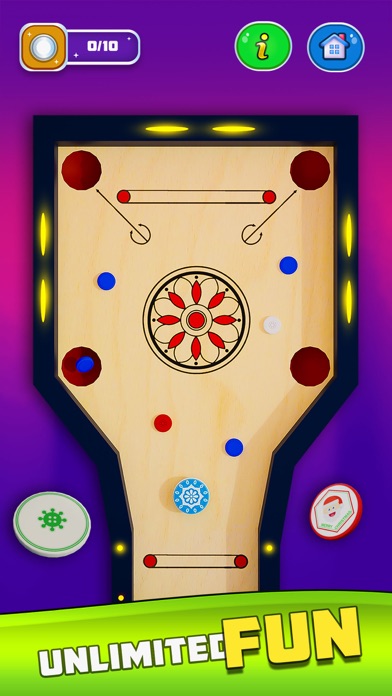 Screenshot #1 pour Real Carrom Queen Jeu de Board