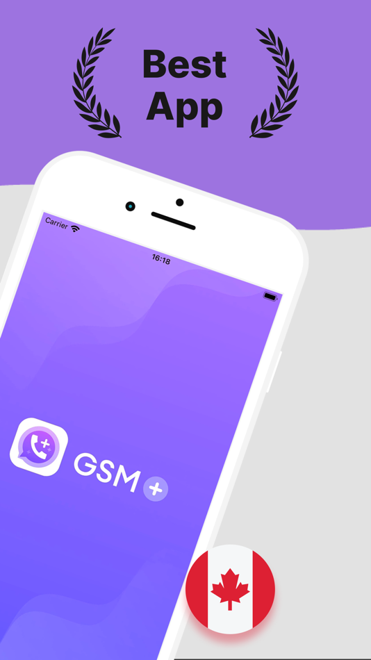 #2. GSM+ Second Phone Number (iOS) By: Mobile Victory