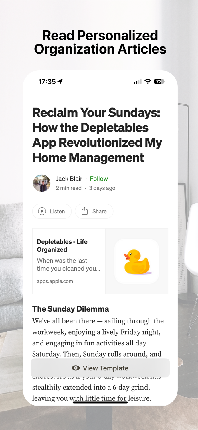 Depletables - Recurring Tasks