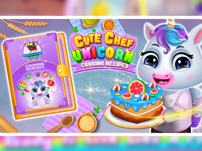 Cute Chef Unicorn Cook Recipes