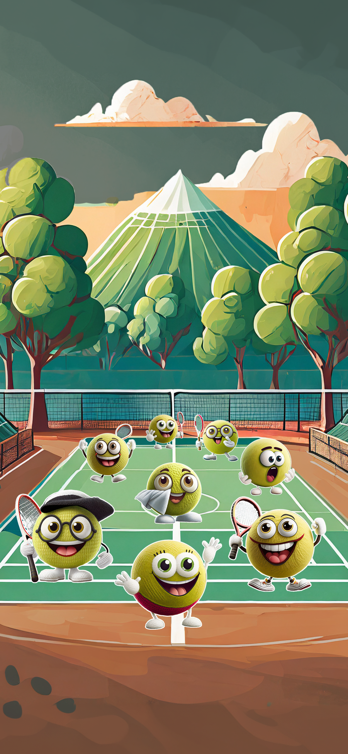 Tennis Faces Stickers