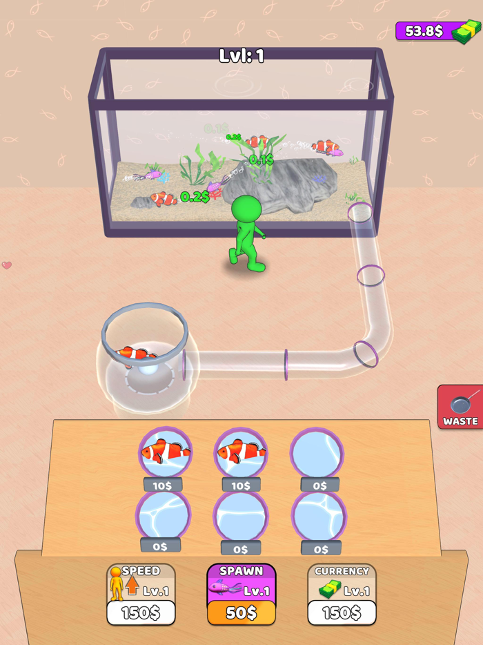 Idle Aquarium Fish Tank Games