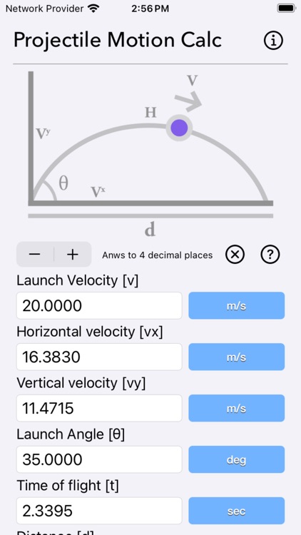 Projectile Motion Calc