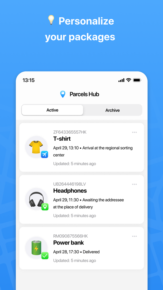 #7. Package tracker: Parcels Hub (iOS) By: Advensa Grupp OU