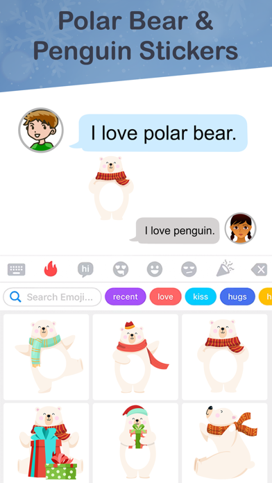 Polar Bear & Penguin Stickers Screenshot