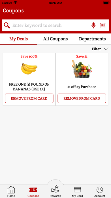 Gardner Grocery Rewards Screenshot