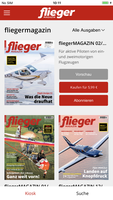 fliegermagazin © Screenshot