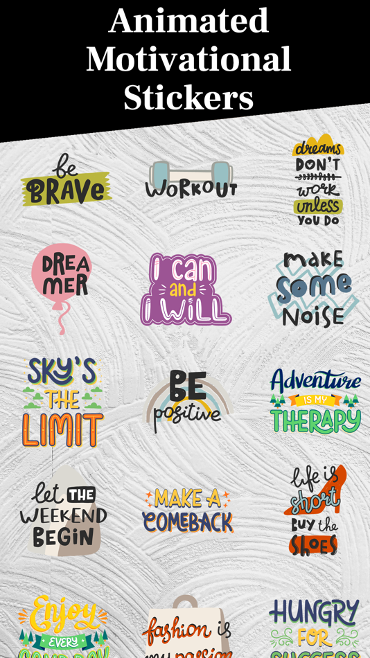 #2. Animated MOTIVATIONAL Stickers (iOS) By: Prashant Yadav
