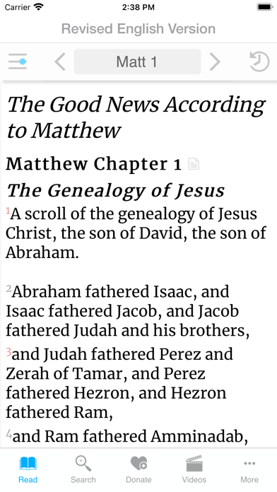 REV Bible App Screenshot