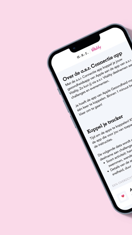 Connectie van a.s.r. Vitality