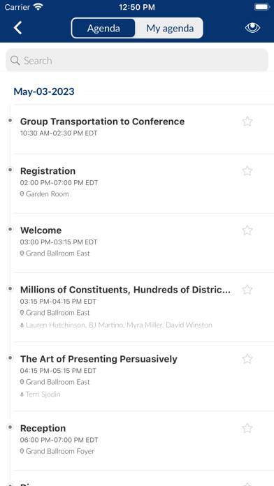 Congressional Institute Events Screenshot