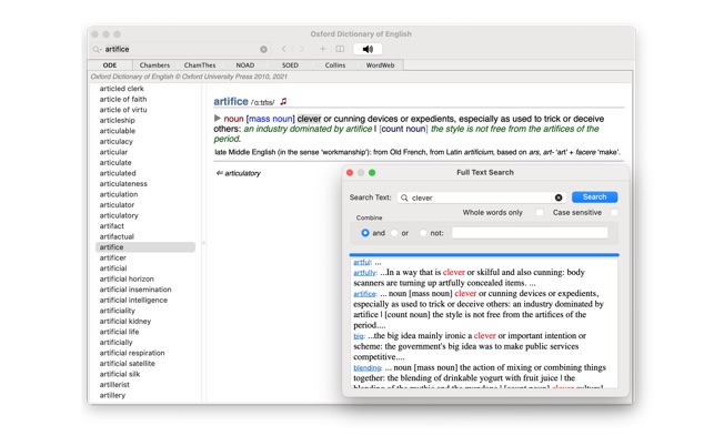 Oxford Dictionary of English on the Mac App Store