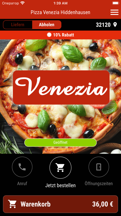 Pizzeria Venezia Hiddenhausen Screenshot